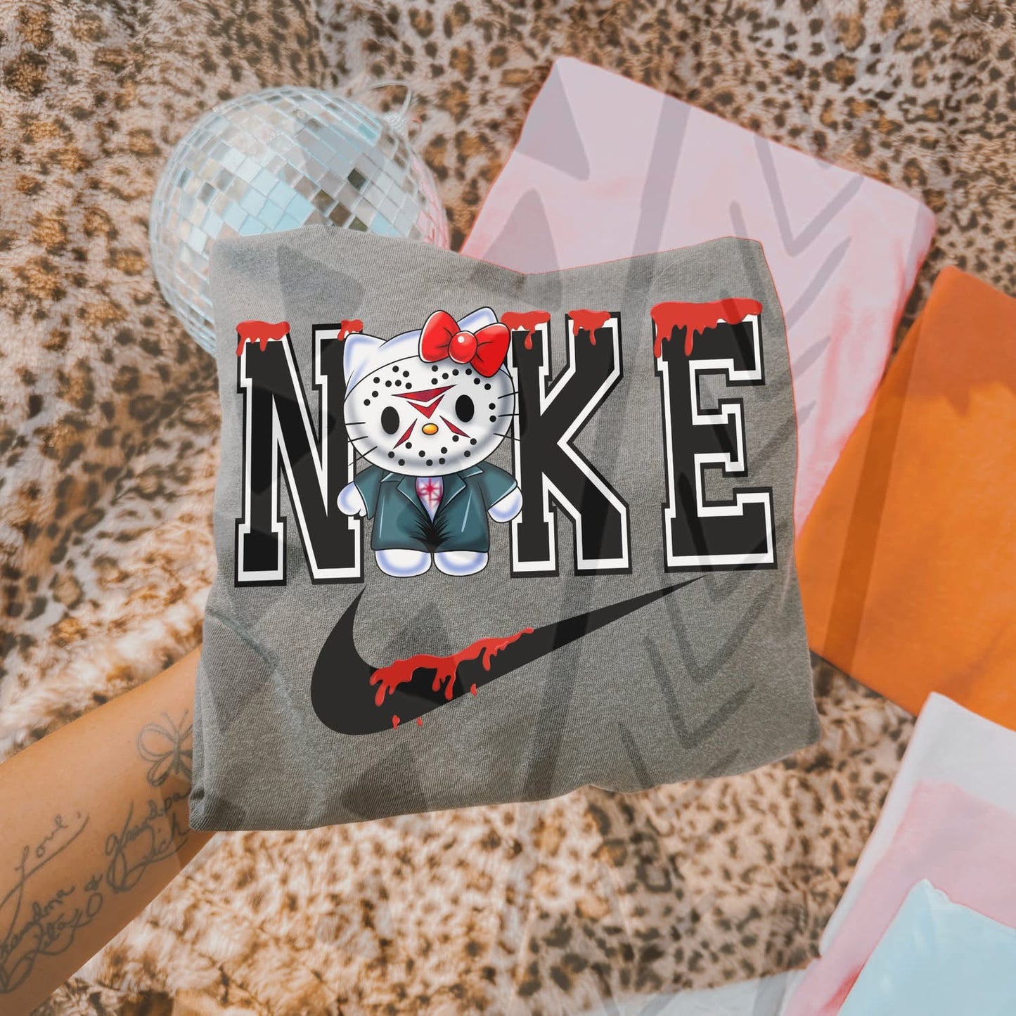 HK Horror Inspired Swoosh Tee | Fan Graphic Shirt | Trendy Graphic T-Shirt