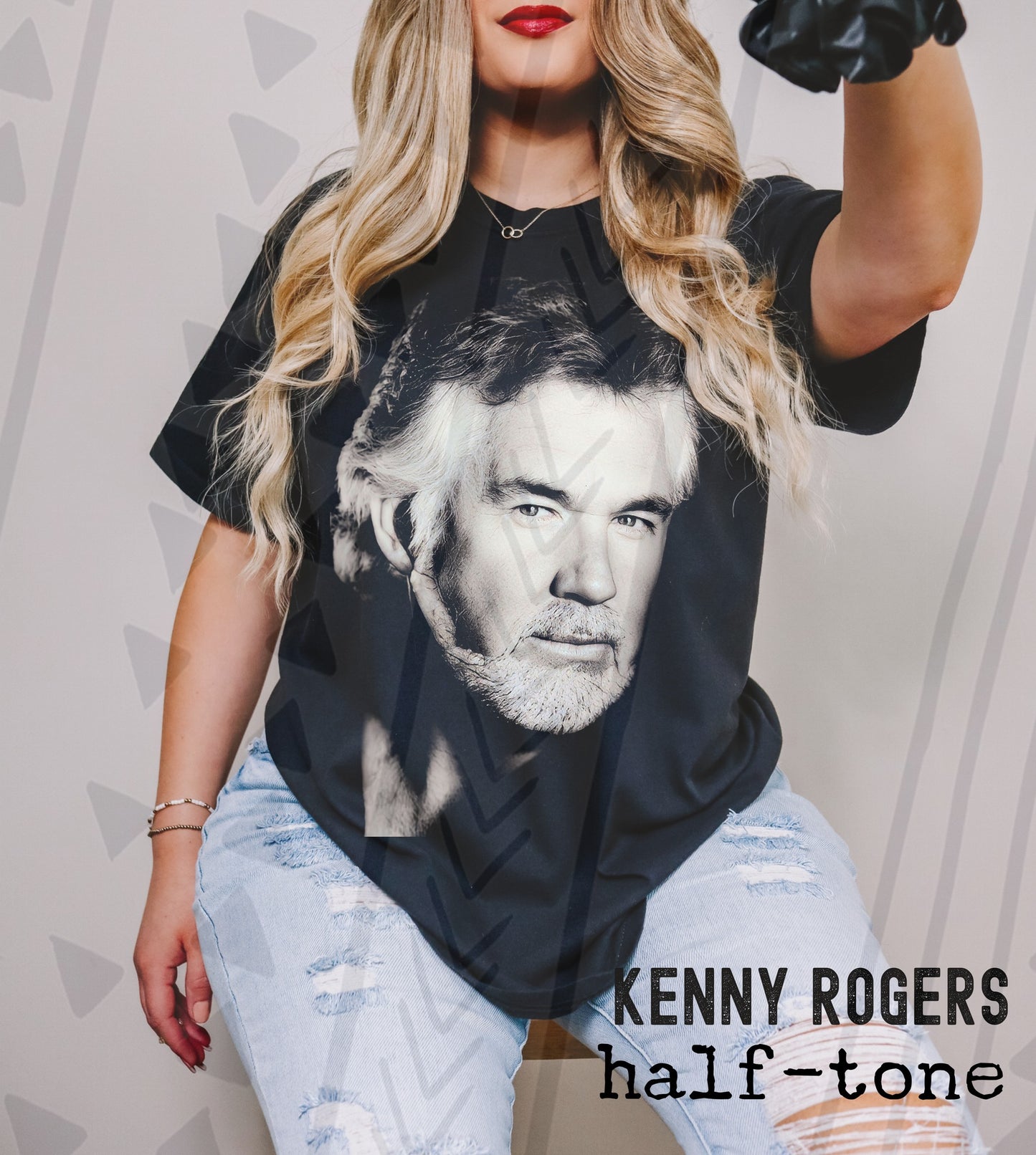 Kenny Rogers Halftone Graphic Tee | Country Legend Vibes | Youth & Adult Sizes