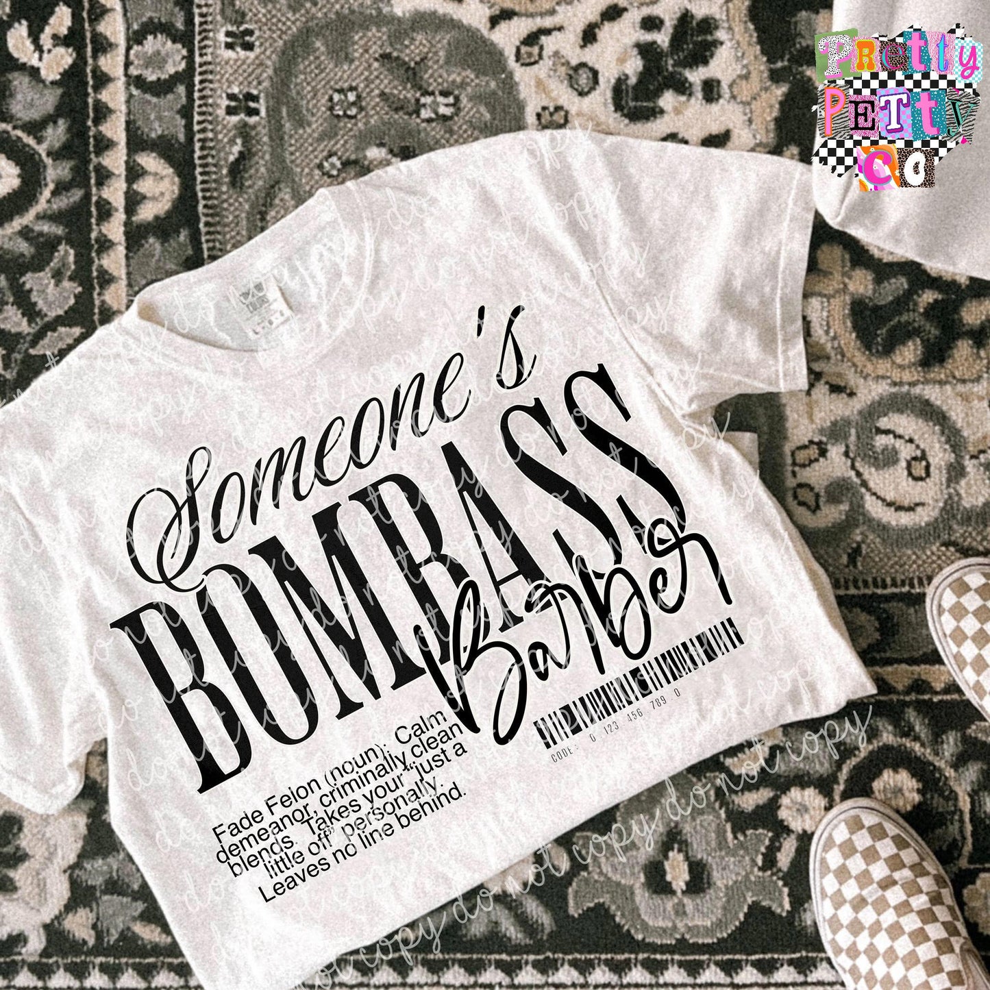 Somebody’s Bombass Barber Shirt – Funny Haircut Graphic Tee – Comfort Colors Unisex T-Shirt – DTF Printed Gift for Barbers