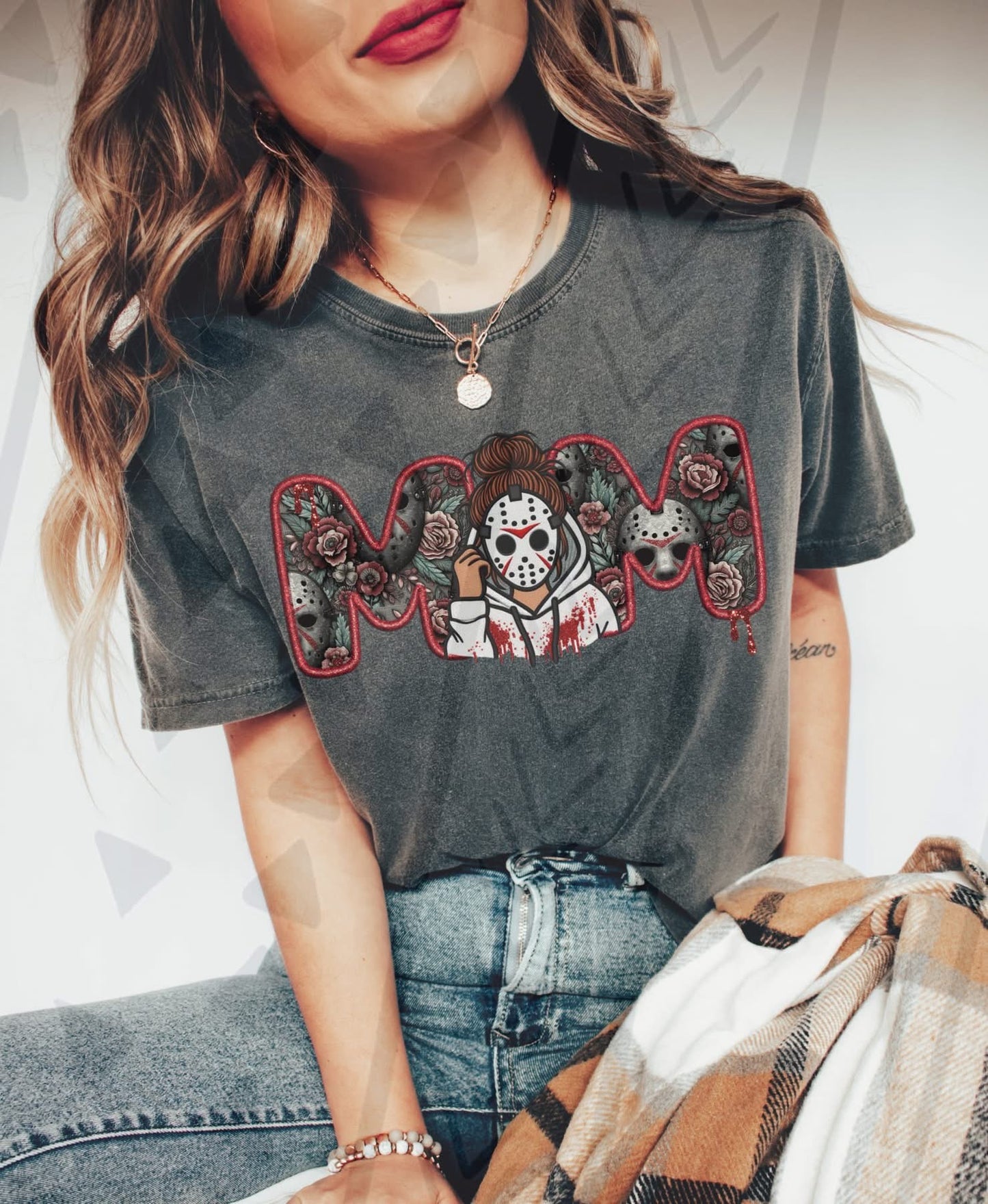 Horror Mom Graphic Tee | Funny Scary Mom Shirt | Boutique Statement T-Shirt