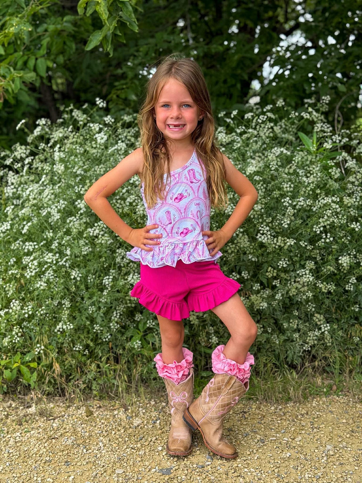 Cowgirl Up One Shoulder Top