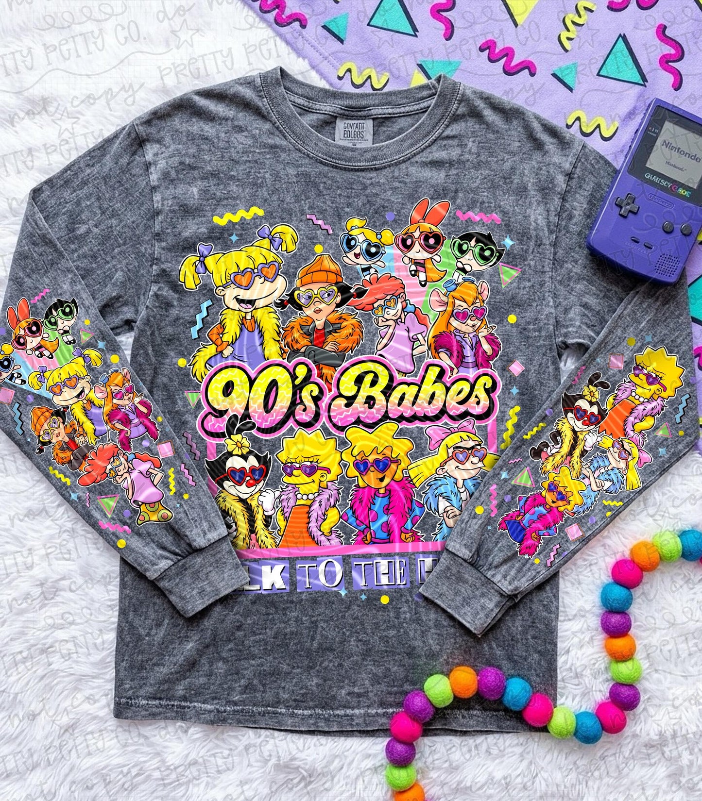 90s Babes Retro Girl Shirt, Vintage Nostalgia Aesthetic Tee, Cute Throwback Graphic T Shirt for Women