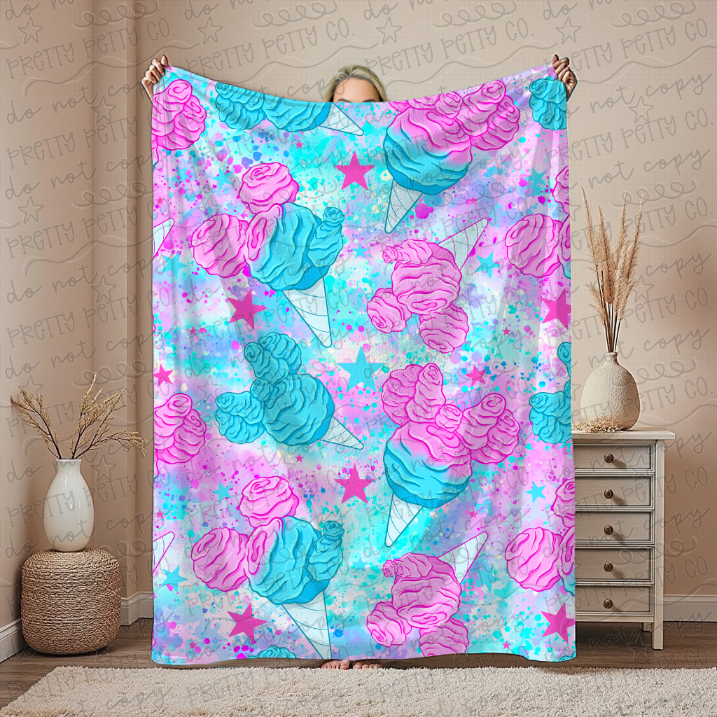 Cotton Candy Blanket – 50x60” Cozy Throw for Teens & Adults | Colorful Sweet Boutique Blanket