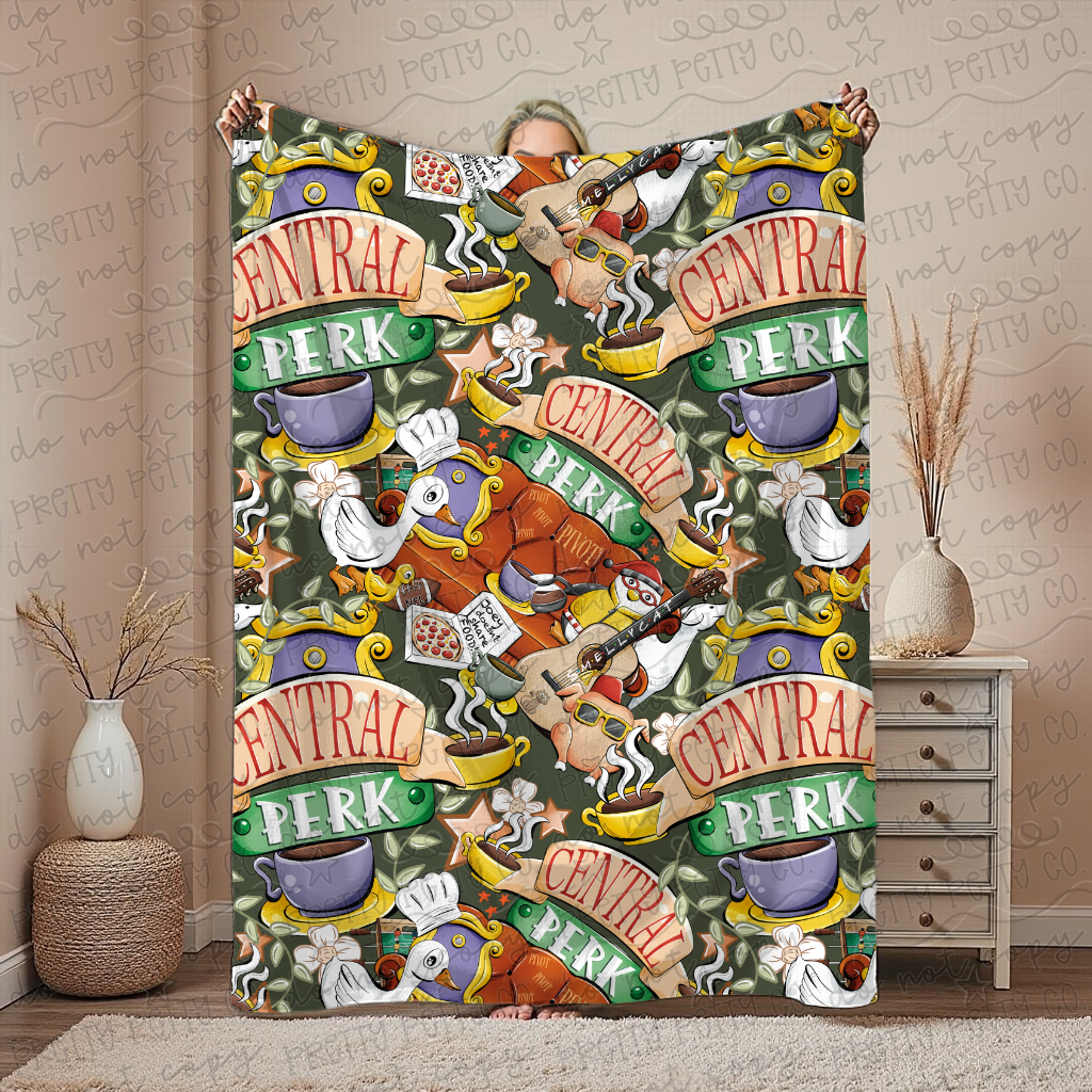 Pop Culture Cozy Blanket | 90s Friends Throw | Soft Plush Nostalgic Gift