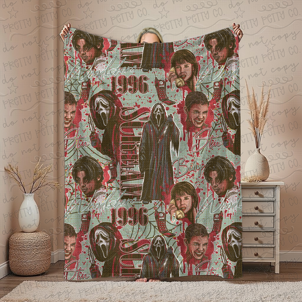 Horror Character Blanket – 50x60” Cozy Throw for Teens & Adults | Spooky Scary Movie Aesthetic Boutique Blanket