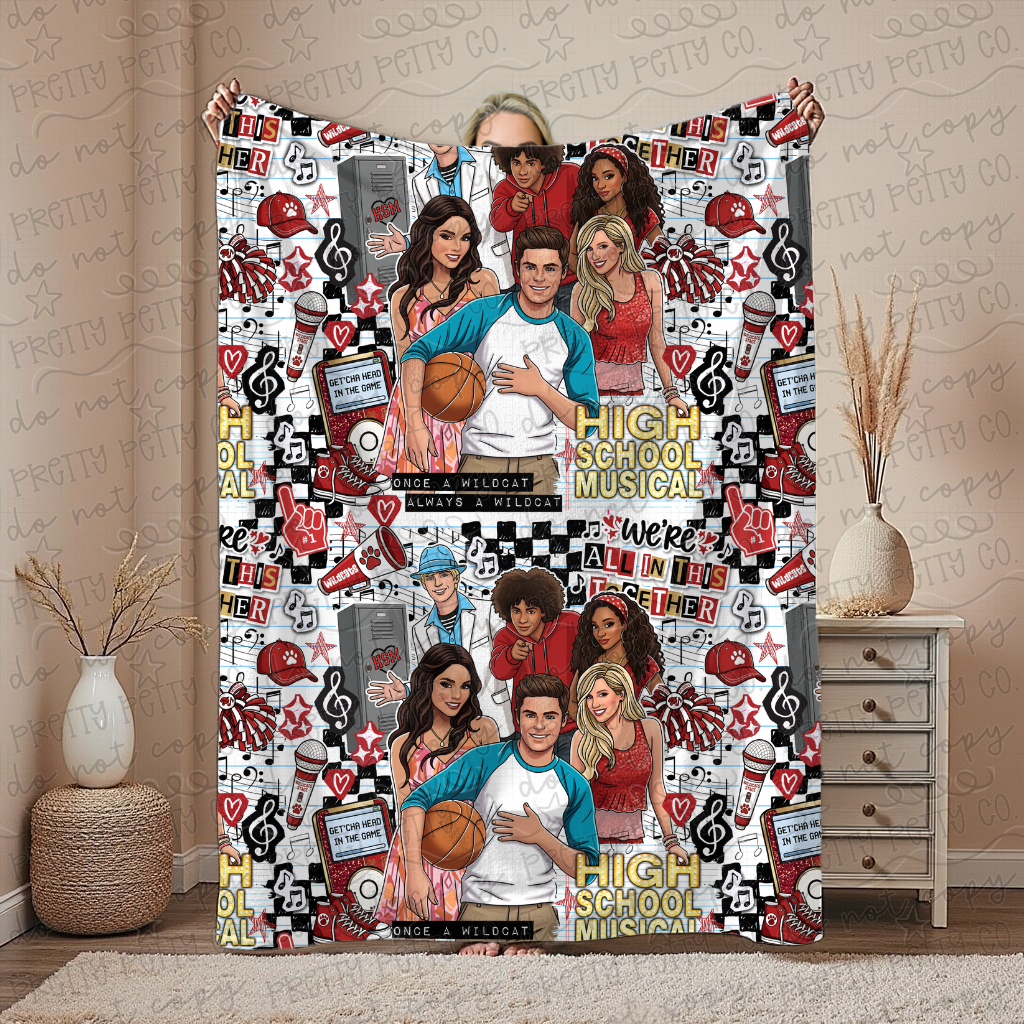 High School Musical Inspired Blanket – 50x60” Cozy Throw for Teens & Adults | Musical Theater Aesthetic Boutique Blanket
