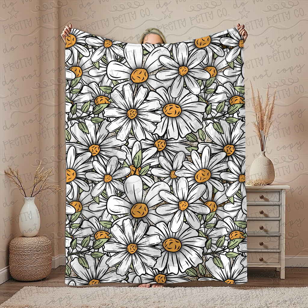 Daisies Blanket – 50x60” Cozy Throw for Teens & Adults | Floral Boutique Blanket Gift