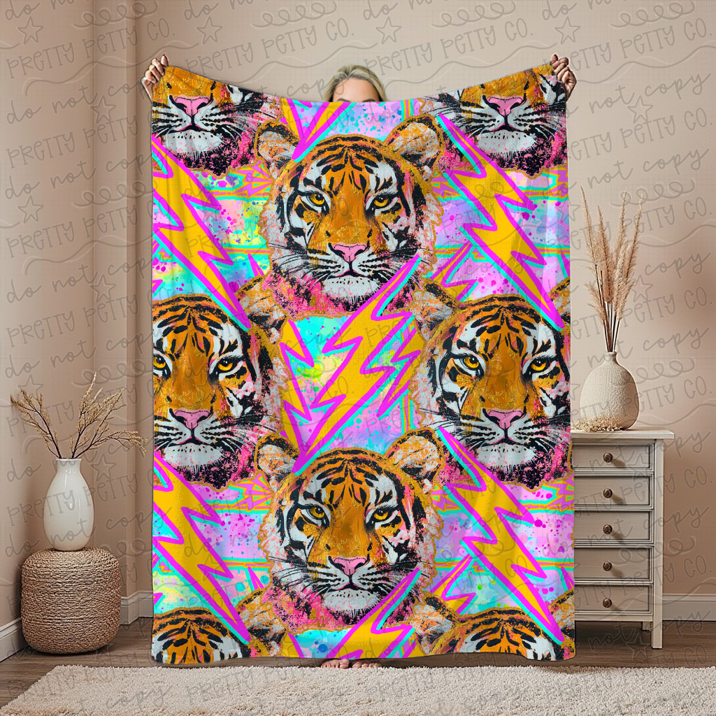 Tiger Colorful Blanket – 50x60” Cozy Throw for Teens & Adults | Vibrant Animal Print Boutique Blanket