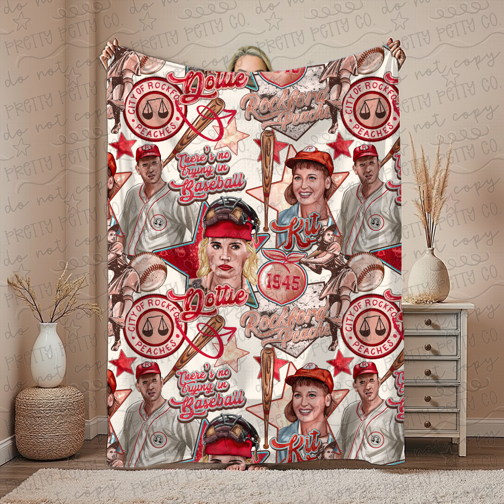 A League of Their Own Blanket – 50x60” Cozy Throw for Teens & Adults | Retro Baseball Movie Inspired Boutique Blanket