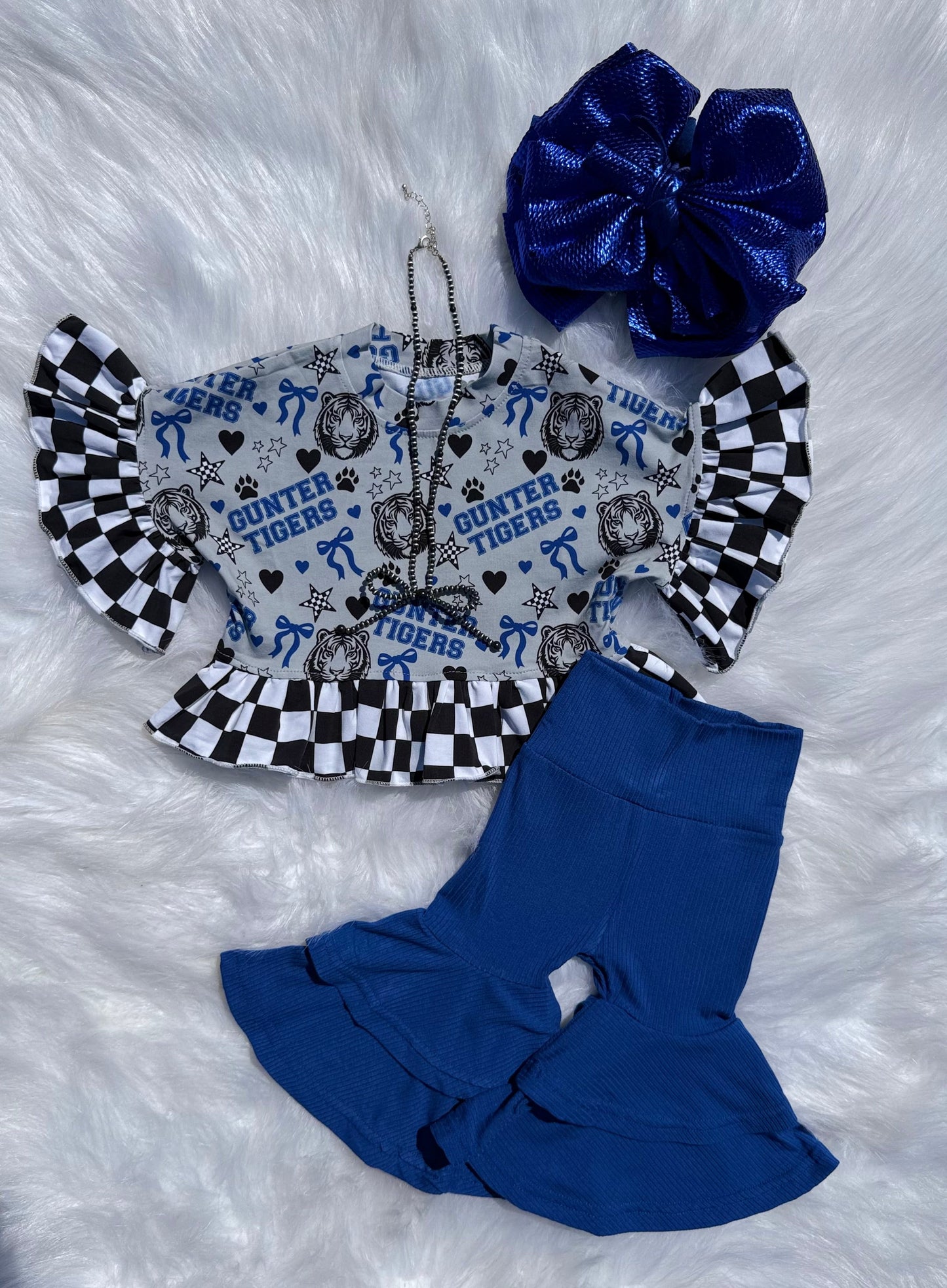 Gunter Tigers Ruffled Top (FINAL SALE)