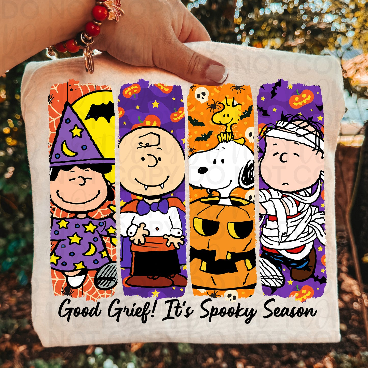 Good Grief It's Spooky Season Shirt | Halloween Cartoon Graphic Tee | Cute Fall Ghost Pumpkin T-Shirt | Spooky Season Tee