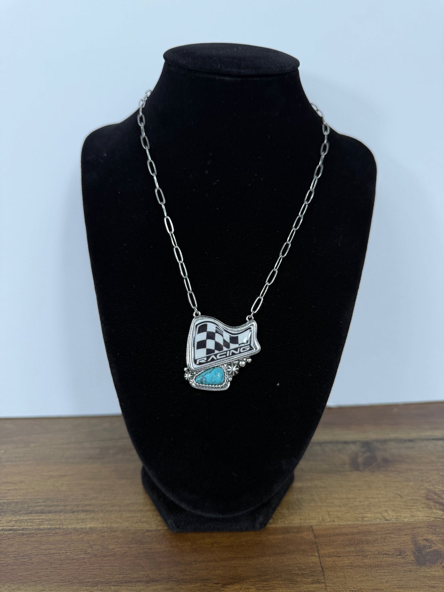 Checkered Racing Necklace (FINAL SALE)