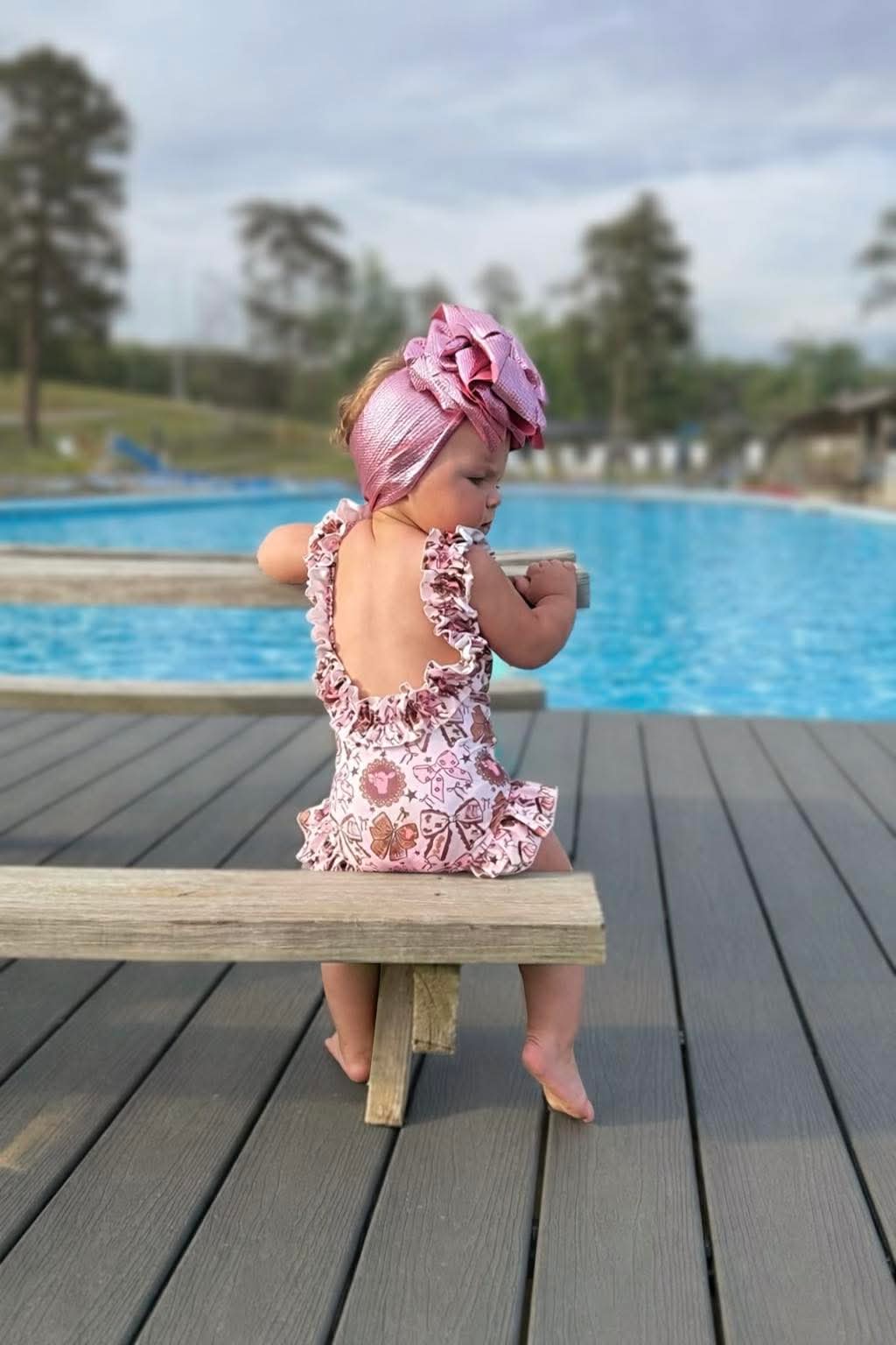 Pink Cows Swim Suit
