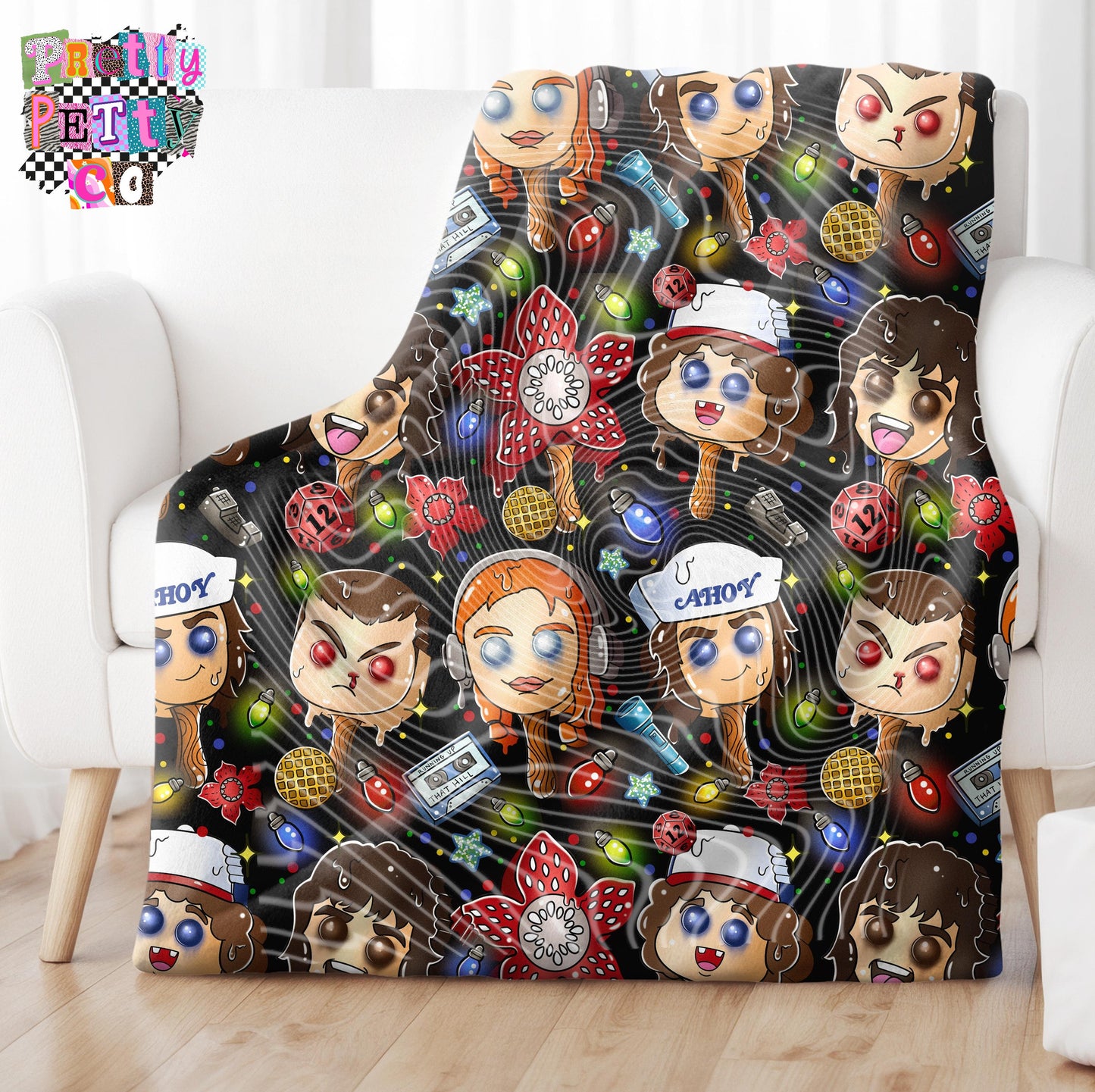 ST Popsicles Blanket – Plush Throw, Soft Cozy 90s Nostalgic Fan Blanket, Limited Edition