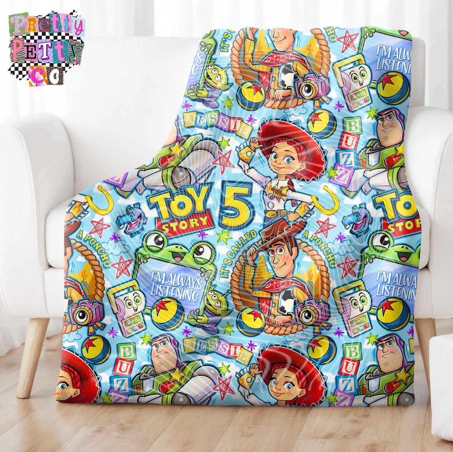 Toy Movie Plush Blanket – Cozy Throw for Kids, Teens & Animated Movie Fans