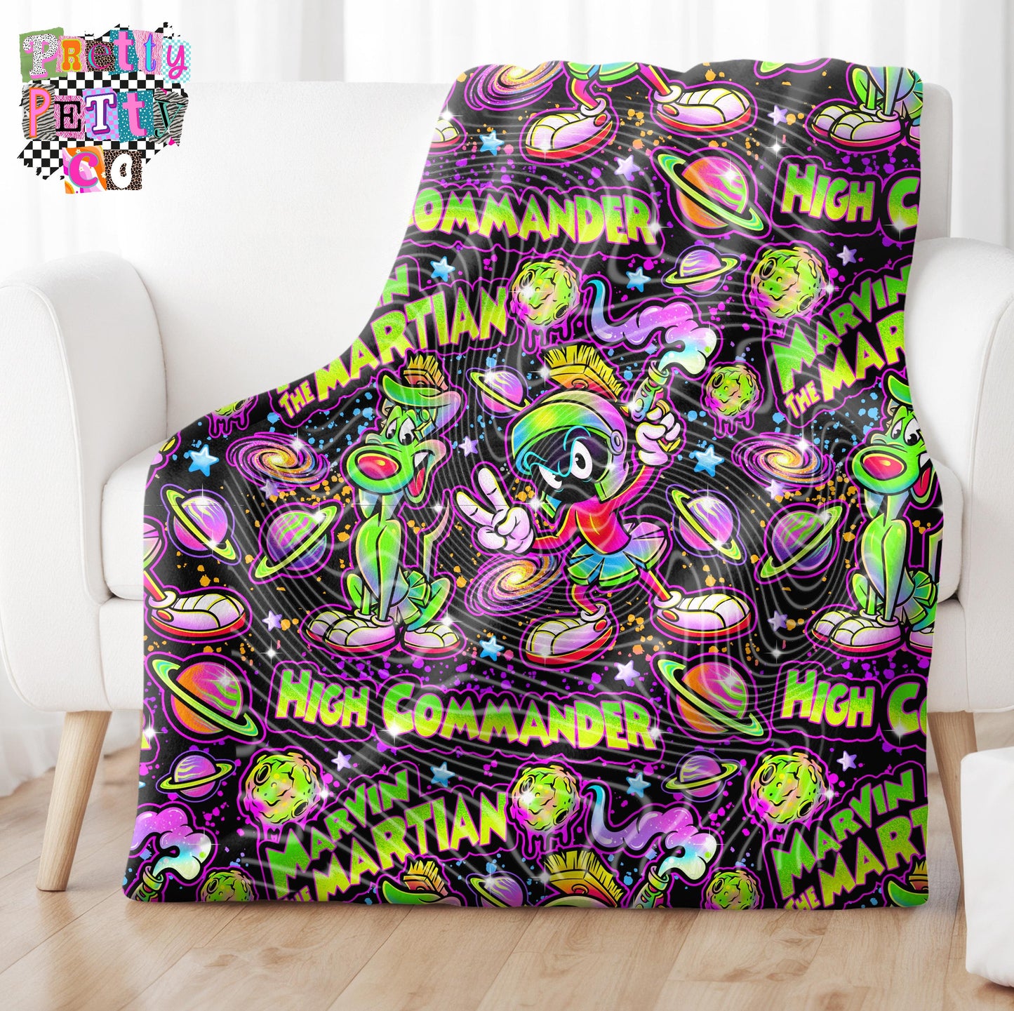 Martian Commander Blanket – Plush Throw, Soft Cozy Cartoon Fan Blanket, Limited Edition