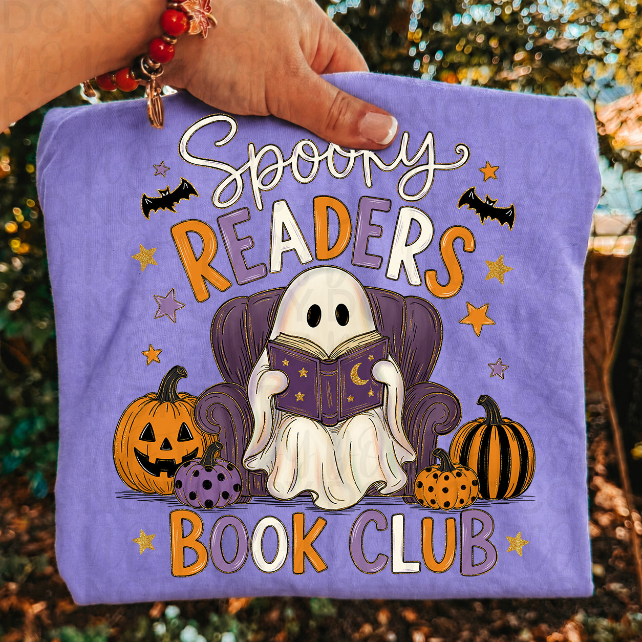 Spooky Readers Book Club Shirt | Ghost Reading Book Graphic Tee | Halloween Book Lover Shirt | Fall Reader T-Shirt