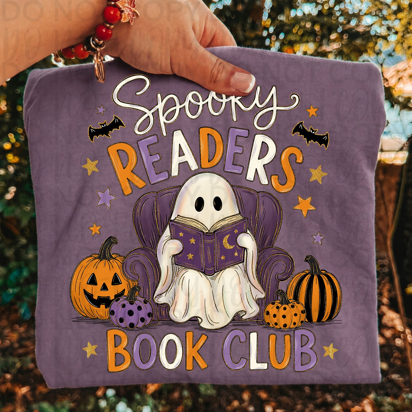 Spooky Readers Book Club Shirt | Ghost Reading Book Graphic Tee | Halloween Book Lover Shirt | Fall Reader T-Shirt