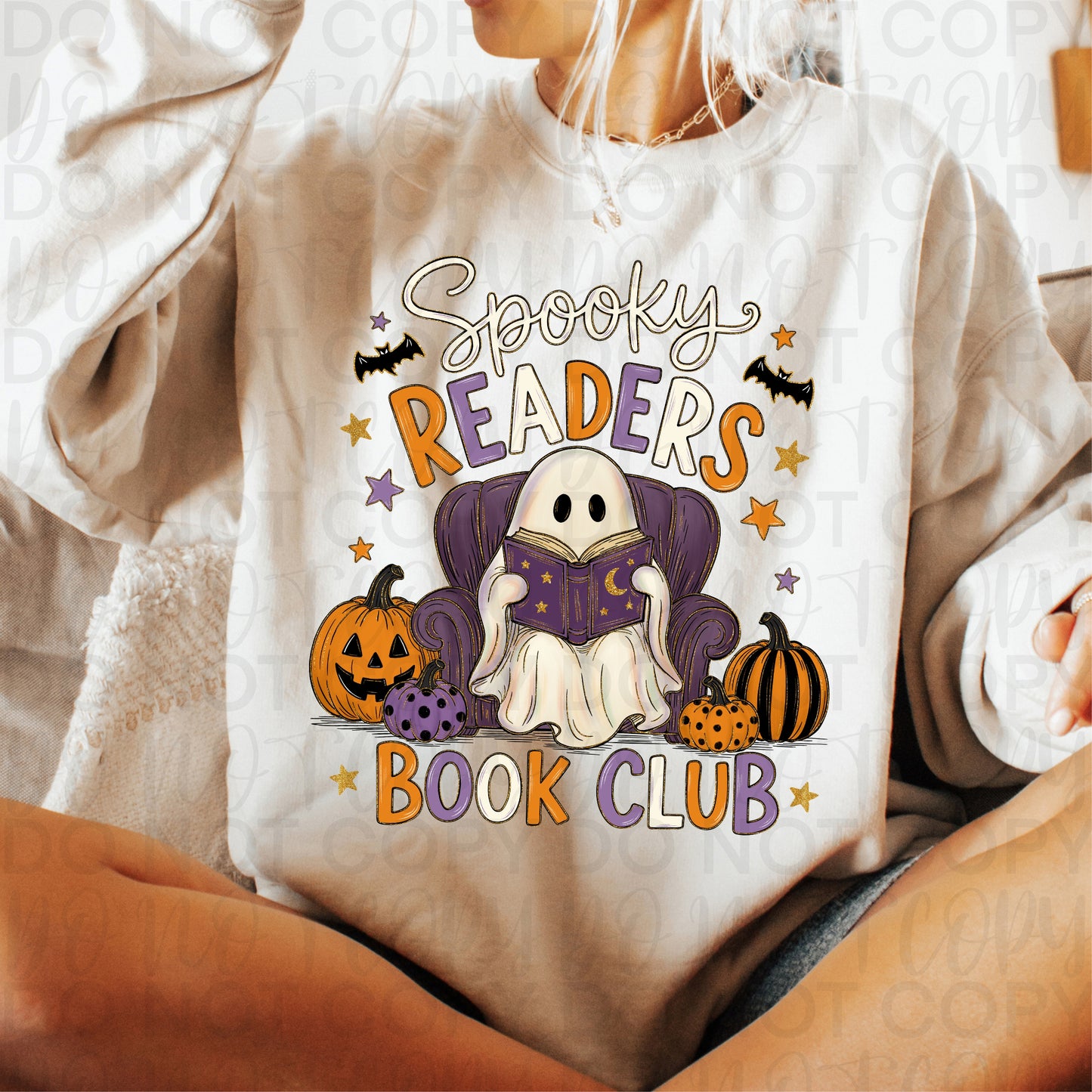 Spooky Readers Book Club Shirt | Ghost Reading Book Graphic Tee | Halloween Book Lover Shirt | Fall Reader T-Shirt