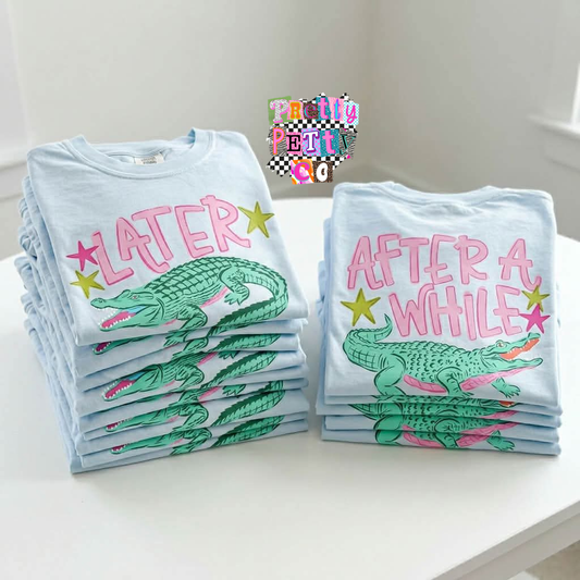 Later Gator After A While Crocodile Shirt – Cute Retro Graphic Tee – Funny Southern Saying Tee