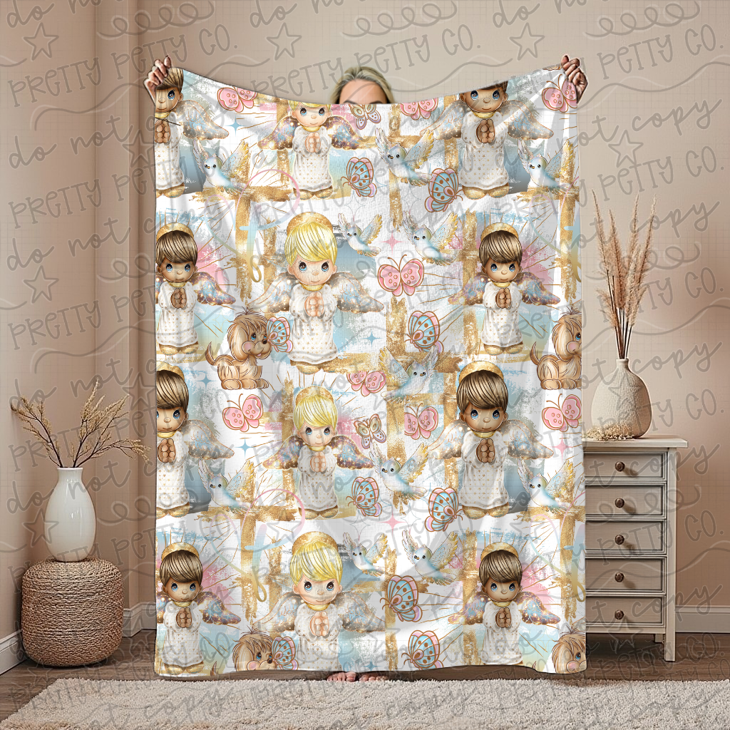 Plush Precious Moments Throw Blanket – Soft Cozy Blanket for Kids, Adults & Collectors