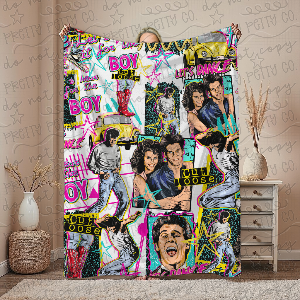Footloose Blanket – Plush Throw, Soft Cozy 80s/90s Nostalgic Dance Fan Blanket, Exclusive Limited Edition