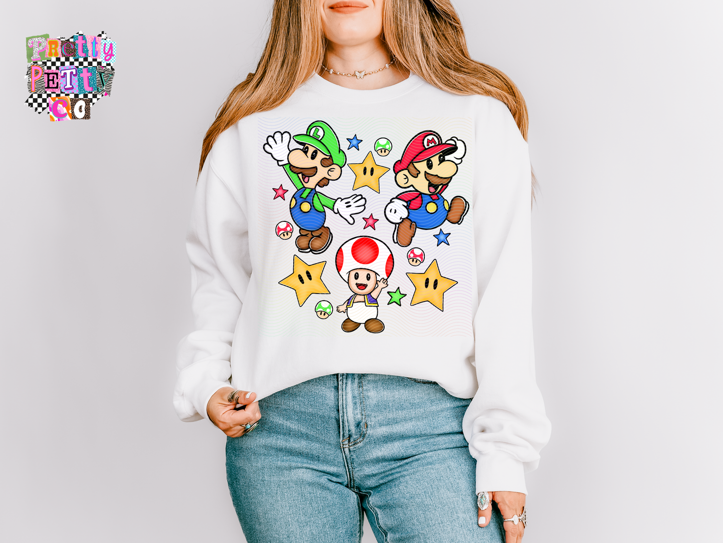 Mario Graphic Tee Funny Retro Gaming Shirt Women’s Nostalgia T-Shirt