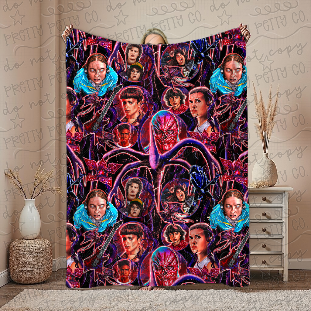 ST Blanket – Plush Throw, Soft Cozy 80s/90s Nostalgic Spooky Fan Blanket