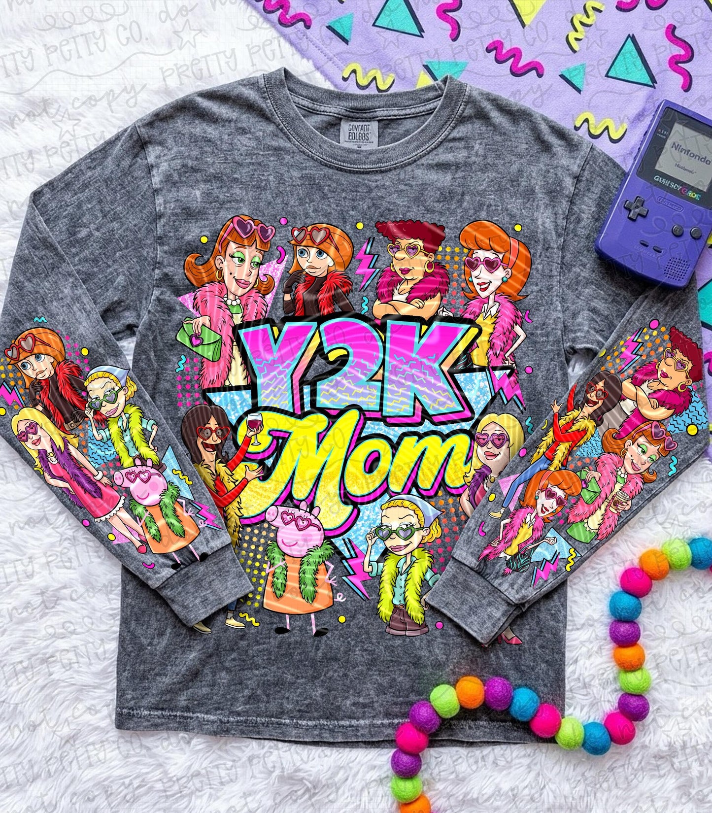 Y2K Mom Aesthetic Shirt, Retro Early 2000s Mama Tee, Vintage Cute Graphic T Shirt for Women