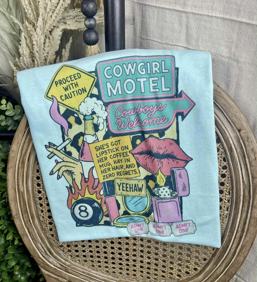 Cowgirl Motel (Tultex Softstyle Tee) - Pretty Petty Co