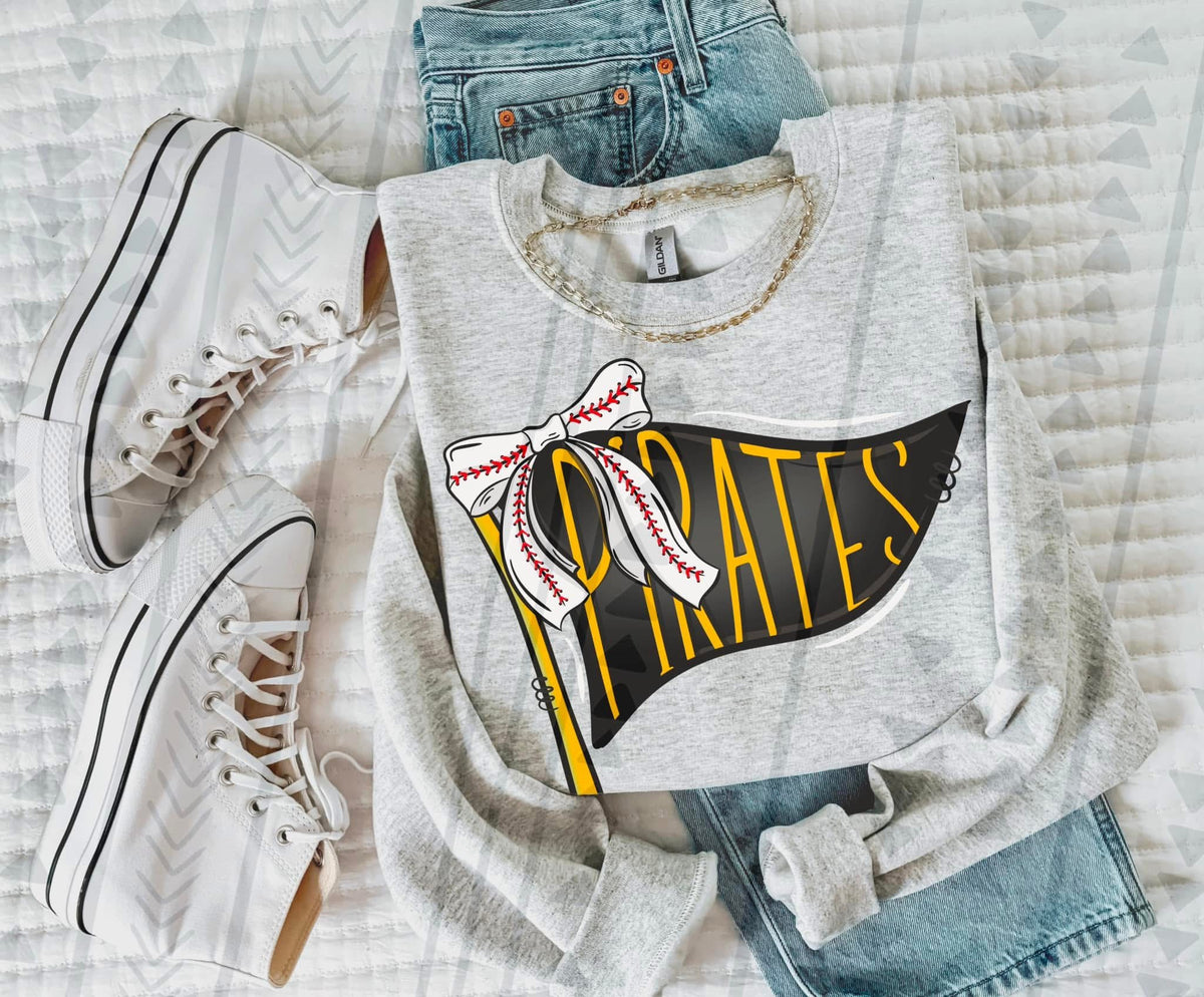 Baseball Team Pennant Flag Graphic Tee | Retro Game Day Shirt | Ballpark Aesthetic - Pretty Petty Co