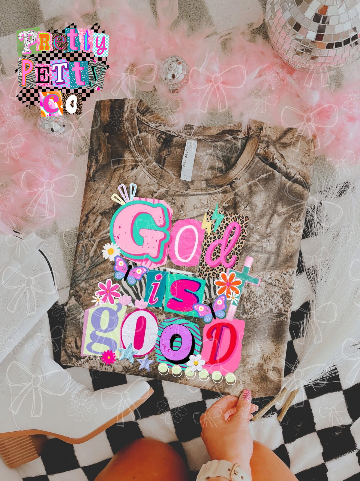 God Is Good Comfort Colors Shirt – Christian Inspirational Graphic Tee – Faith Based T-Shirt for Women - Pretty Petty Co