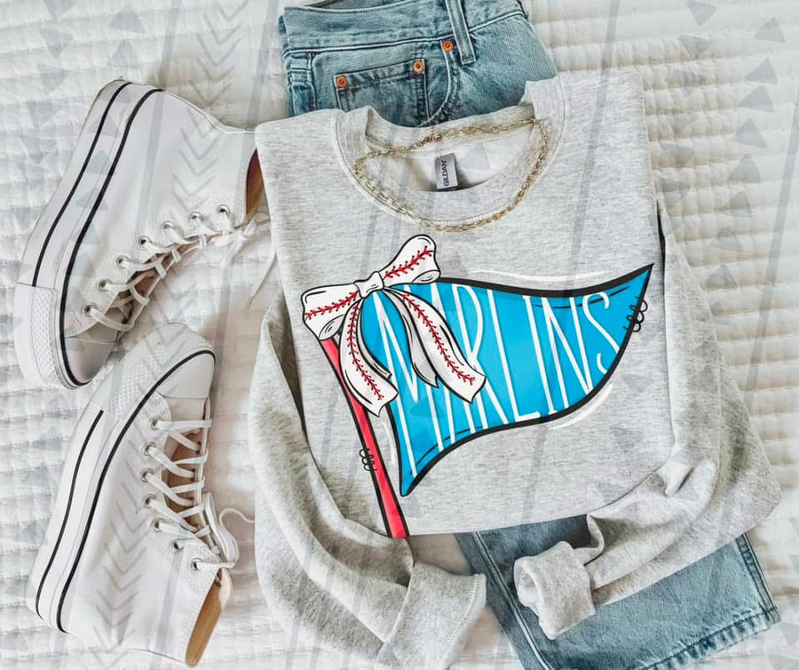 Baseball Team Pennant Flag Graphic Tee | Retro Game Day Shirt | Ballpark Aesthetic - Pretty Petty Co