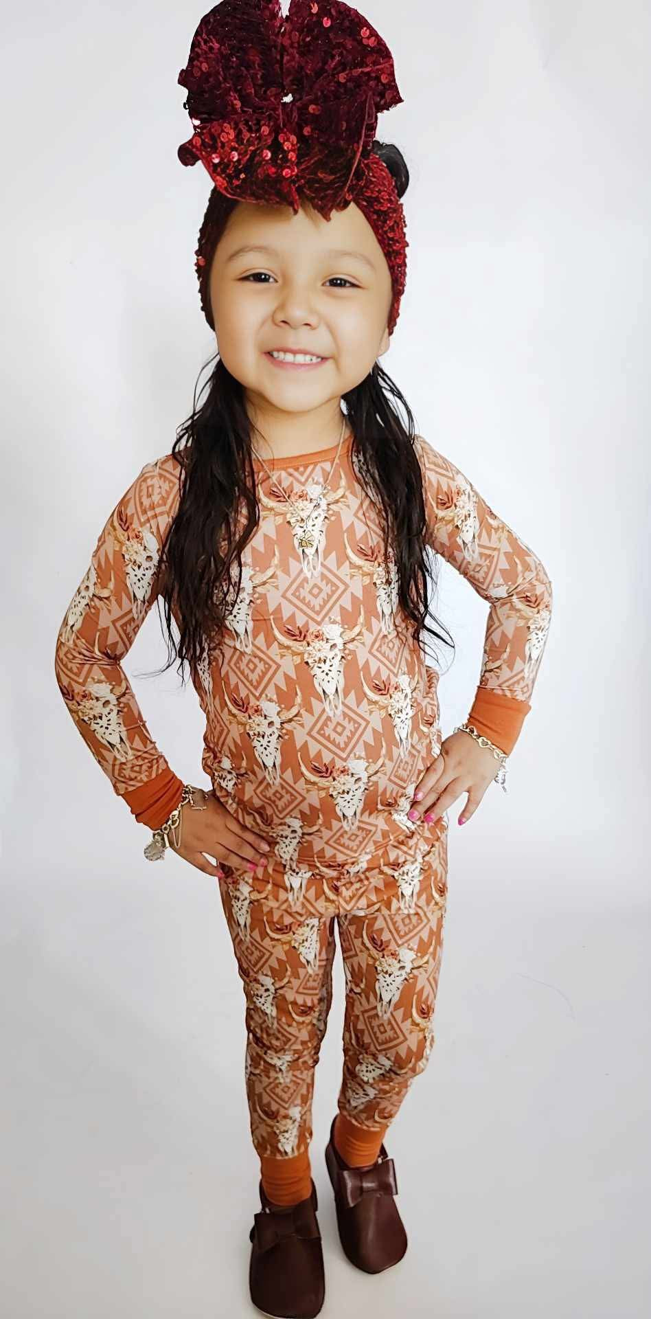 Something in the Orange Bamboo Set 6 YR  (FINAL SALE) - Pretty Petty Co