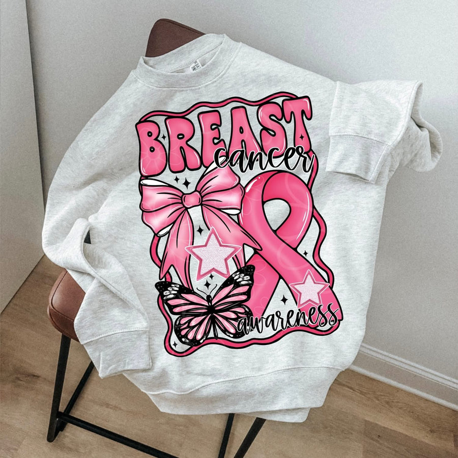 Breast Cancer Awareness Graphic Tee – Support & Advocacy Shirt – Unisex DTF Print – Kids & Adult Sizes - Pretty Petty Co
