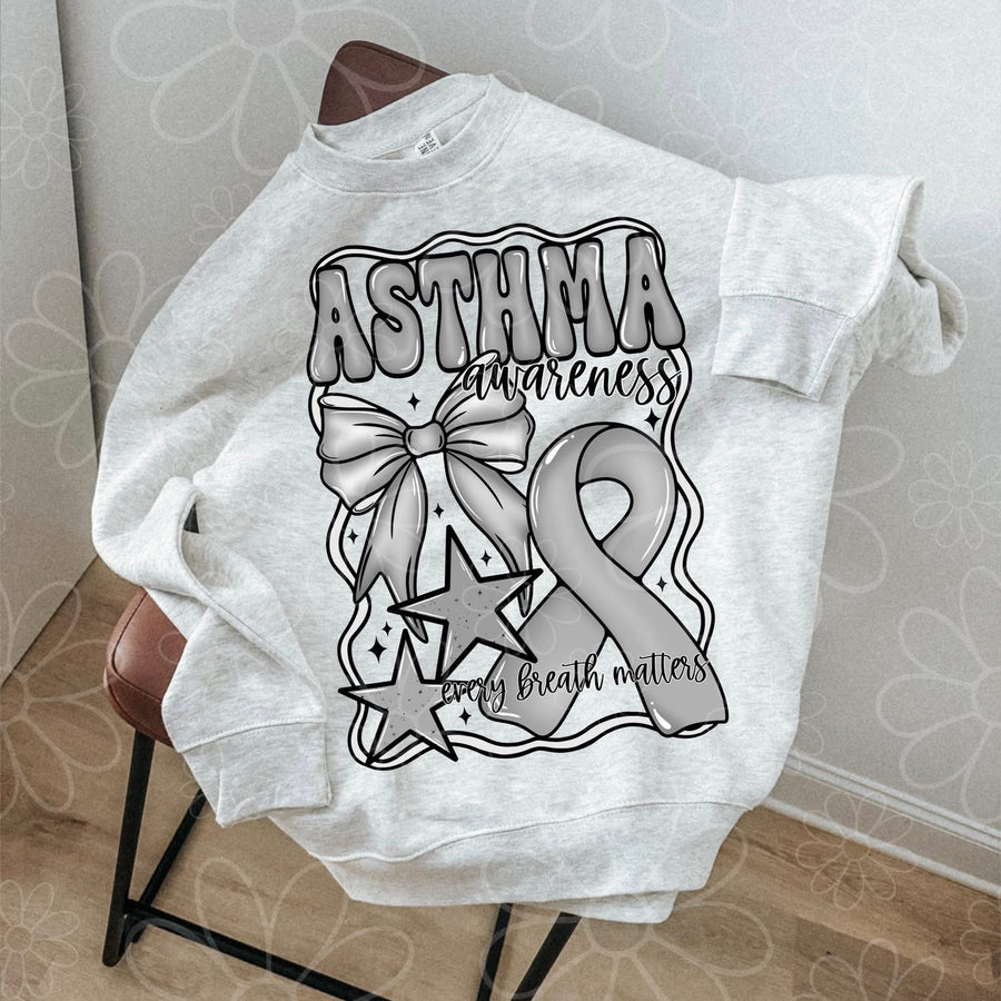 Asthma Awareness Graphic Tee – Support & Advocacy Shirt – Unisex DTF Print – Kids & Adult Sizes - Pretty Petty Co