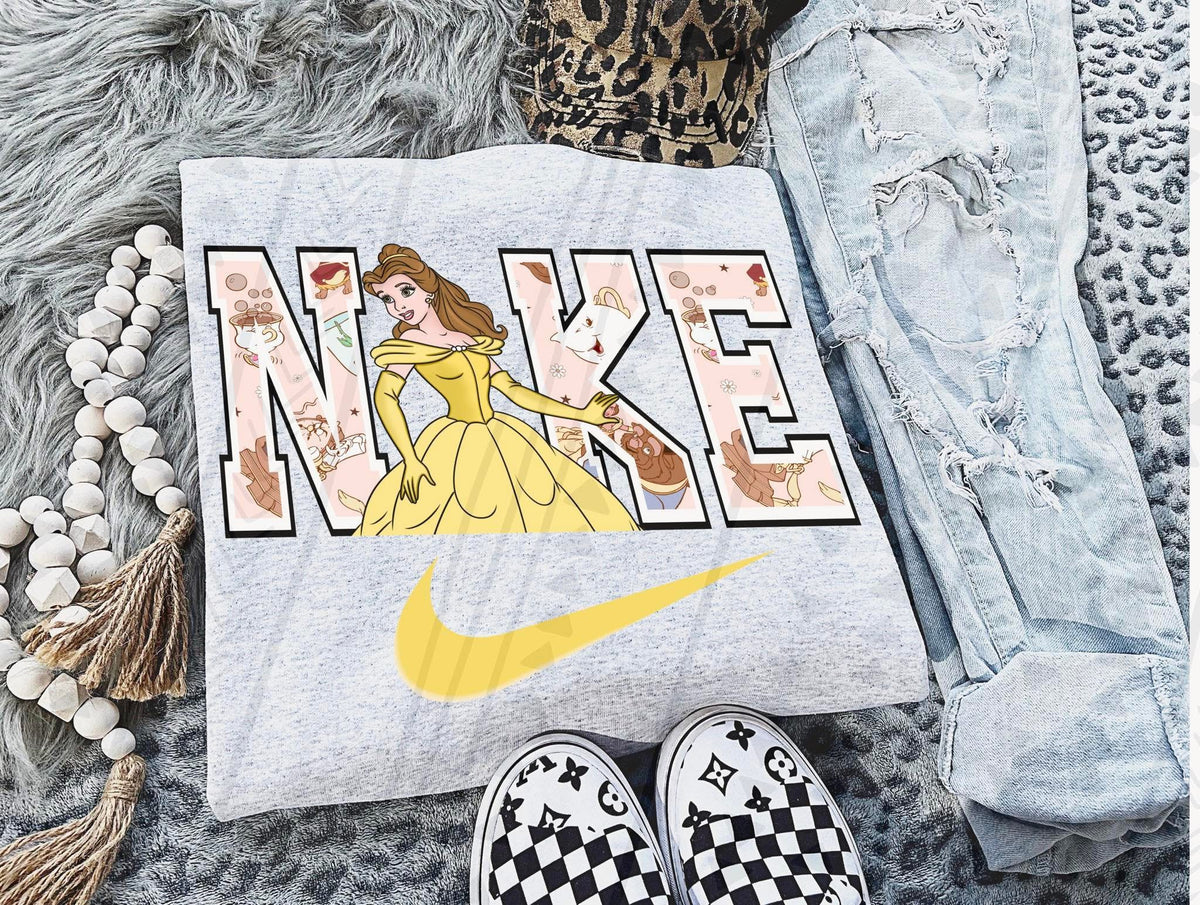 Princess Inspired Swoosh Shirt | Fairytale Graphic Tee | Princess Inspired Gildan Shirt | Magical Castle Tee | Cute Cartoon Inspired Tee (Copy) - Pretty Petty Co