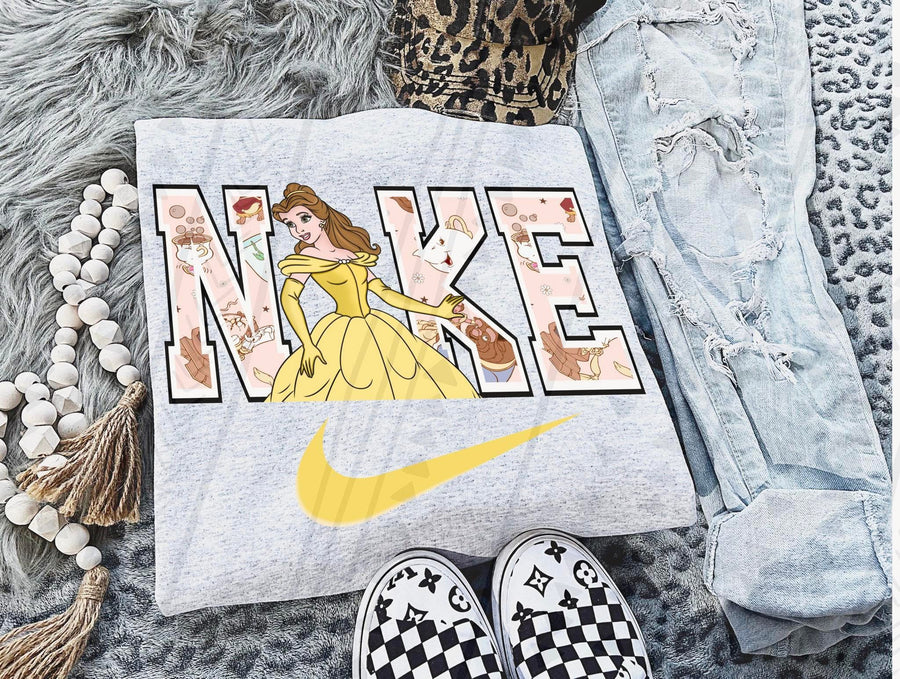Princess Inspired Swoosh Shirt | Fairytale Graphic Tee | Princess Inspired Gildan Shirt | Magical Castle Tee | Cute Cartoon Inspired Tee (Copy) - Pretty Petty Co
