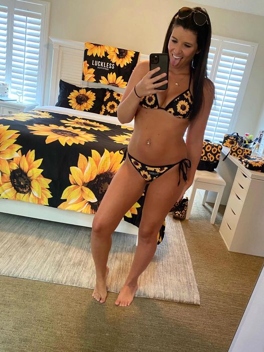 Sunflower Triangle Bikini - Pretty Petty Co