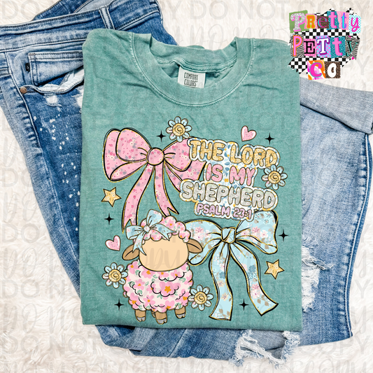 The Lord Is My Shepherd | Psalm 23 Christian Tee | Adult & Kids