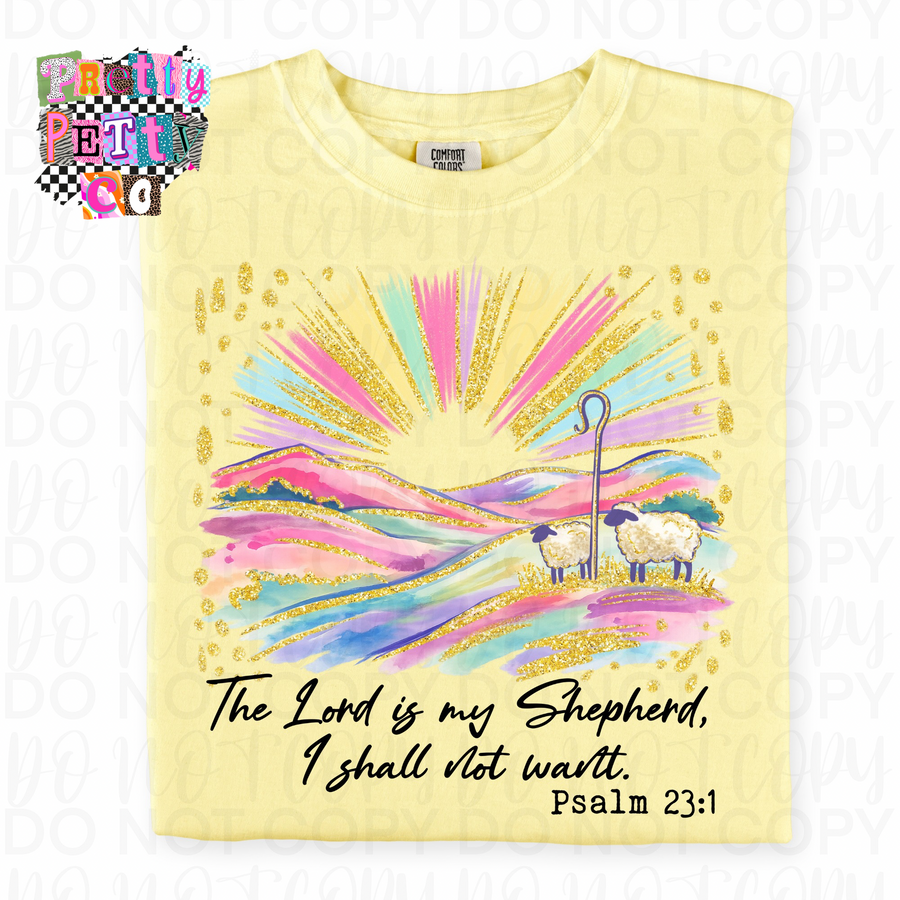 The Lord Is My Shepherd I Shall Not Want Shirt | Psalm 23 Christian Tee | Adult & Kids - Pretty Petty Co