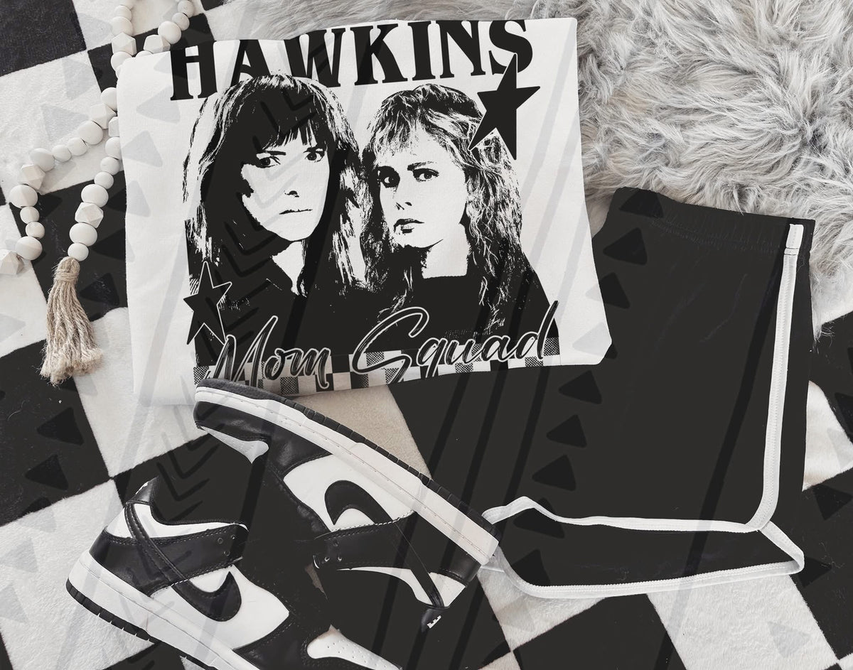 ST “Hawkins Mom Squad” Graphic Tee – Popular TV Show Fan Shirt – Unisex DTF Print – Kids & Adult Sizes - Pretty Petty Co