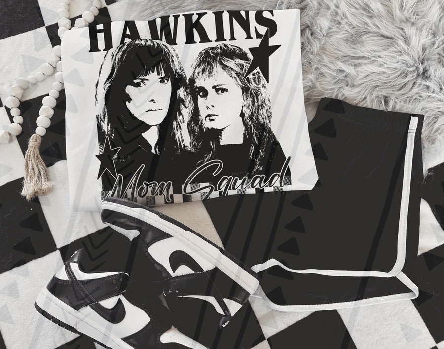 ST “Hawkins Mom Squad” Graphic Tee – Popular TV Show Fan Shirt – Unisex DTF Print – Kids & Adult Sizes - Pretty Petty Co