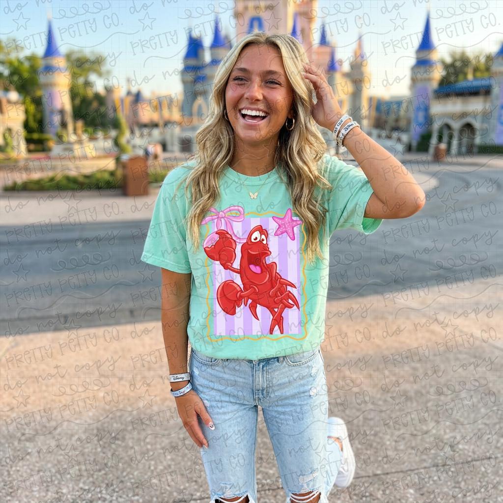 Mermaid Crab Magical Vacation Tee | Under the Sea Magic Shirt | Castle Trip Graphic Tee