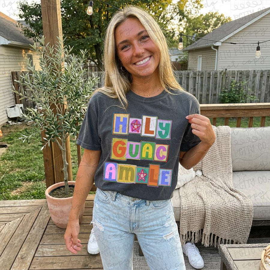 Holy Guacamole Shirt, Funny Avocado Graphic Tee, Cute Pun Humor T Shirt - Pretty Petty Co