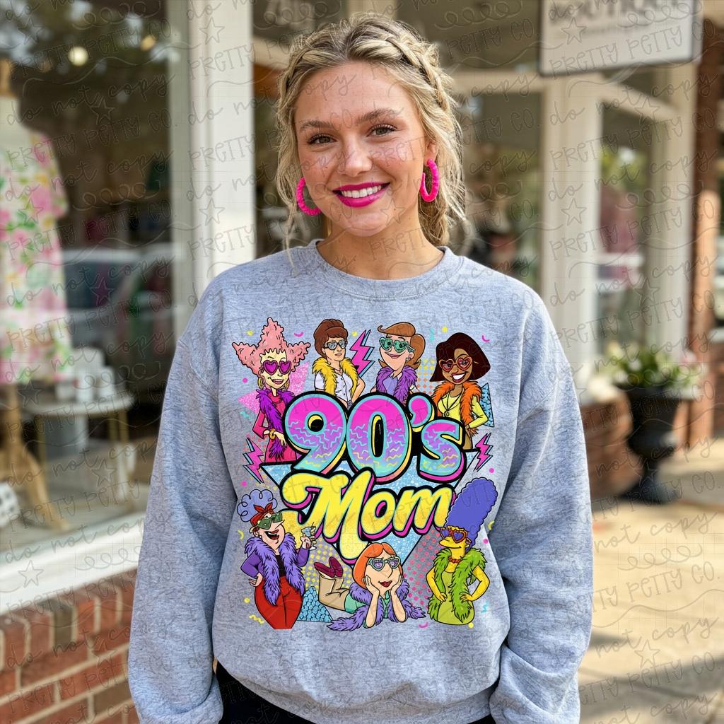 90s Mom Shirt Gildan Retro Cartoon Graphic Tee Vintage Mama Shirt Nostalgic Mom Gift Trendy Mom Tee - Pretty Petty Co