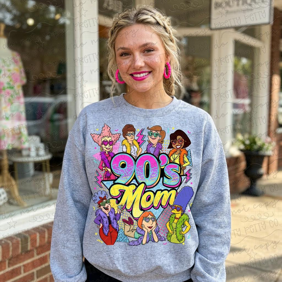 90s Mom Shirt Gildan Retro Cartoon Graphic Tee Vintage Mama Shirt Nostalgic Mom Gift Trendy Mom Tee - Pretty Petty Co