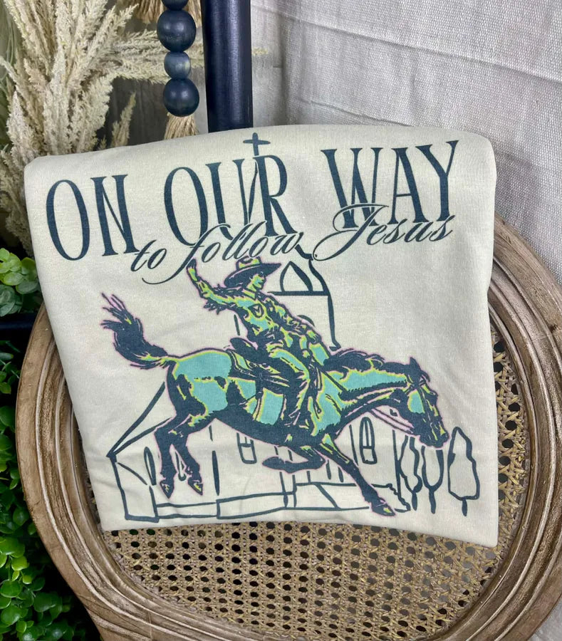 On our way to follow Jesus (Gildan Tee) - Pretty Petty Co