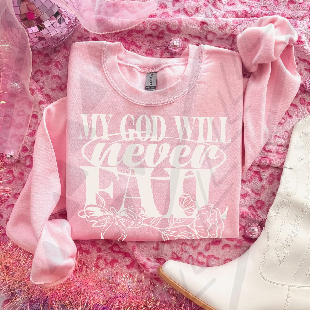 My God Will Never Fail Me Tee | Inspirational Christian Graphic Shirt - Pretty Petty Co