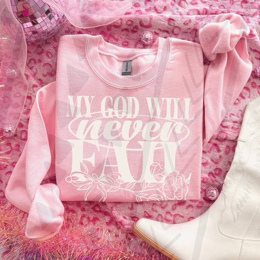 My God Will Never Fail Me Tee | Inspirational Christian Graphic Shirt